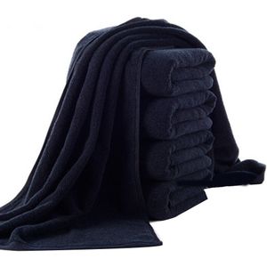 Zwart Badhanddoek Pure Katoen Zachte Handdoek voor Badkamer Hotel Machine Wasbaar DNJ998