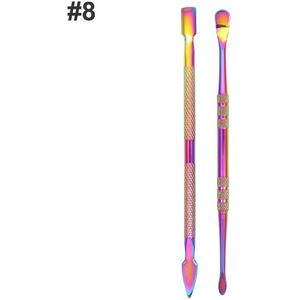 1Pcs/2Pcs Staal Double-Ended Cuticle Pusher Dode Huid Remover Manicure Cleaner Care Nagels Gereedschap alle Voor Manicure Set