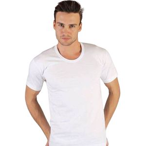 6 Pcs 100 Mannelijke Katoenen Onderhemd Wit Hemd Passie Fiets Kraag Korte Mouwen Wit Gekamd Cadeau Mannen Linnen set