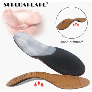 Leer Kinderen Kids Kid Orthopedische Inlegzolen Flat Foot Arch Ondersteuning Orthopedische Pad Gezondheidszorg kind orthopedische schoenen Voetverzorging