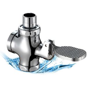 Koper Vertraging Klep Kruk Spoelen Klep-Voet drukken Type Vertraging Zelfsluitende Toiletspoeling Klep WC Urinoir Flush valve