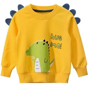 Baby Kids Jongen Cartoon Dinosaurus Brief Sweatshirt Herfst En Winter Lange Mouwen Warme Trui Trui