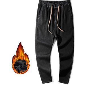 Winter Mannen Big Size 34-42 44 46 Fleece Jean Broek Zachte Mannen Plus Fluwelen Broek warm Jeans Heren Grote Maat XL-6XL 7XL