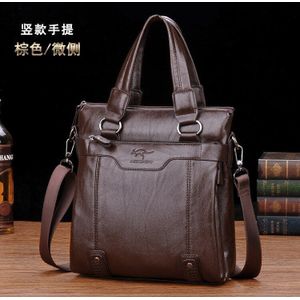 Mannen Tas Bedrijfsaktentas Casual Vintage Handtas Mannelijke Horizontale Schoudertas Messenger Bag Zacht Leer Computer Laptop Gevallen