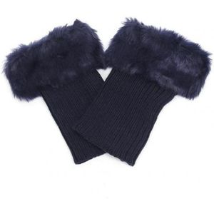 Vrouwen Winter Effen Kleur Korte Knit Beenwarmers Boot Sokken Toppers Pluizige Manchetten Zachte Warmers Voet Warmers