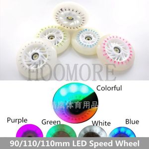 110Mm Led Schaatsen Wielen Wit Blauw Groen Paars Roze Kleurrijke Inline Speed Skates Band 110 Magnetische Mobiele Flash shine 6/8