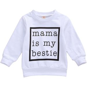 Pasgeboren Baby Jongens Meisjes 0-24M Sweatshirts Tops Lange Mouw Trui Brief Print Losse Herfst Outfits