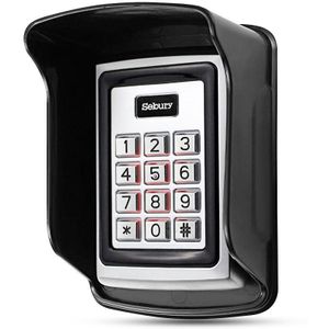 Metalen Rfid Toegangscontrole Toetsenbord 125Khz Standalone Toegang Controller Met Waterdichte Cover Case En 10 Stuks Keyfobs Rfid Kaarten