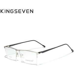 Kingseven Titanium Legering Optische Brilmontuur Mannen Vierkante Bijziendheid Recept Brillen Mannelijke Metalen Brillen
