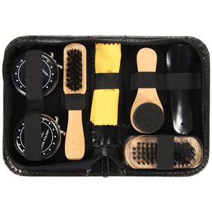 Schoenpoetsen Care Kit Black & Neutraal Polish Brush Set Voor Laarzen Schoenen Sneakers