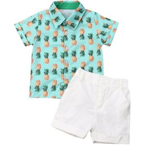 Citgeett Zomer Peuter Kids Baby Boy Ananas Kleding Shirt Tops Shorts Broek Formele Beach Set Outfits