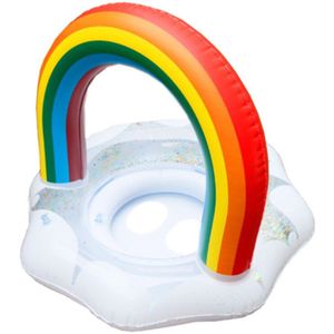 Ins Stijl Mode Netto Rode Verdikte Kinderen Pailletten Rainbow Cloud Seat Ring Zuigeling Zwemmen Ring Babyzitje Ring Voor