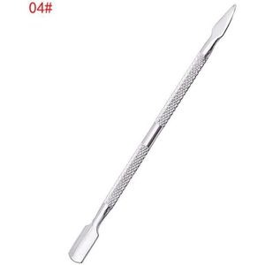 Vrouwen Dubbele Cuticle Remover Diy Nail Art Manicure Vorm Roestvrij Pusher Tool Remover Manicure Cuticulel Stalen Lepel Cutic W0D6