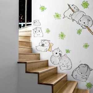 Home Decor Leuke Fun Hamsters Spelen Muursticker Voor Kinderen Kid Slaapkamer Mooie Pet Decal Muur Sticker Home Deco Spiegel AU4