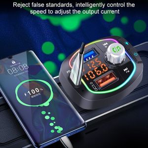 Auto Bluetooth 5.0, Draadloze Fm-zender, Met Dual Usb, PD3.0 Output, ondersteuning Usb En Tf Card MP3 Speler BC66
