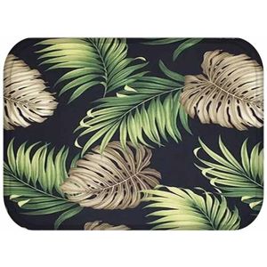 Creatieve Groene Bladeren Afdrukken Badmat Flanel Bladeren Badkamer antislip Mat Eenvoudige Home Decor Deur Mat Badmat tapis de bain