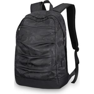 Hkbackpack Usb-Ladekabel Mannen Mochila Camouflage Zwart Grote Capaciteit Tas Masccline 15.6 Zoll Laptop Tassen 17.3 Inch Game Boekentas