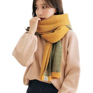 Winter warm mode grote sjaals vrouwen dikke Lange kasjmier winter wol blend soft Plaid sjaal Wrap Effen sjaal