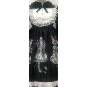 Gothic Lolita Jurk Dark Angel Serie Hoge Lage Lolita Jsk Meisjes Leuke Jurk Door Souffle Lied Kawaii Retro Dark Japanse DT2267