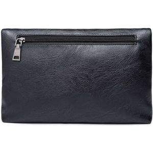 Brand Unisex Koppelingen Tas Zakelijke Effen Zwart PU Lederen Envelop Clutch Portemonnee Mannen Vrouwelijke Handtas Party Bag