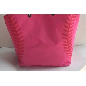 Roze Geel Softbal Wit Baseball Sieraden Verpakking Blanks Kinderen Katoen Sport Tassen Honkbal Softbal Tote Tas Voor Kinderen