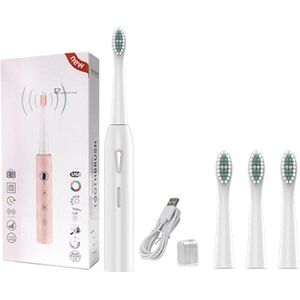 Elektrische Tandenborstel Oplaadbare Tand Borstels Wasbaar Elektronische Whitening Tanden Borstel Volwassen Timer Borstel Sonische Tandenborstel
