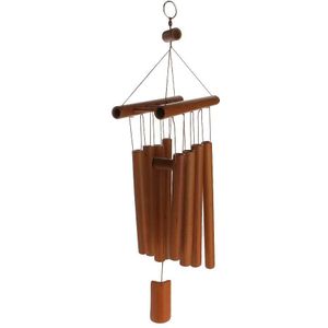 Magideal Ontspannen Bamboe Yard Garden Outdoor Living Windgong Windchime Handgemaakte Ambachten Voor Muur Opknoping Auto Woondecoratie