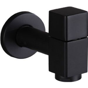 Wandmontage Verlengen Wasmachine Kraan Mop Zwembad Kraan Zwarte Kleur Tuin Outdoor Water Moderne Keuken Badkamer Kraan