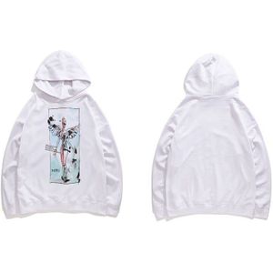 Gonthwid Graffiti Wings Angel Print Fleece Hoodies Sweatshirts Streetwear Hip Hop Casual Losse Hooded Tops Heren Uitloper