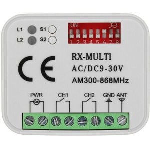 Universele 2-Kanaals Ontvanger Compatibel Met Hormann Blauw Knoppen Zenders