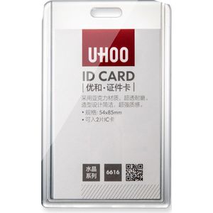 Acryl Transparante Bank Credit Card Houders Badge Houder Crystal Card Bus Id Houders Plastic Zonder Lanyard