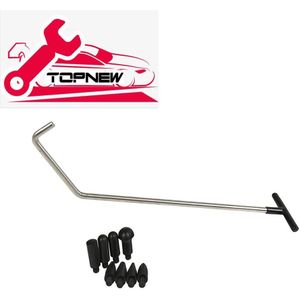 Verveloos Dent Repair Tool Rods Gereedschap Uitdeukstation Auto Uitdeuken (Met 8 Vervangbare Zachte Rubber Koppen)