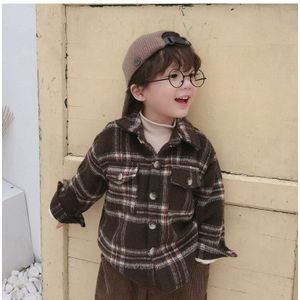 Herfst Winter Dikke Warme Pluche Jongens Meisjes Shirts 2 3 4 5 6 7 8 t Wol Warm kinderen Shirts