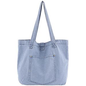 JNKET Simple Women's Shoulder Bag Handbag Casual Denim Tote Bag Portable Bag Purse Sling Bag