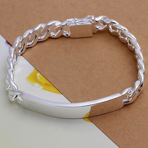 H181 925 zilveren armband, 925 zilveren sieraden 10mm Koe Lederen Armband/ayhajpoa auvajmca
