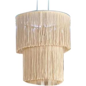 Macrame Lampenkappen Plafond Hanglamp Schaduw Tasseled Kroonluchter Bohemian Natuurlijke Bruiloft Decoratie Opknoping Indoor Outdoor