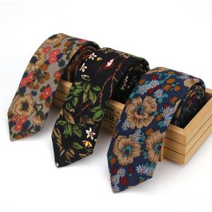 Stropdassen voor Mannen Toevallige Katoen Hals Voor Bruiloft Das Dassen voor Business Mannen Skinny Slanke Klassieke Print Tie stropdassen