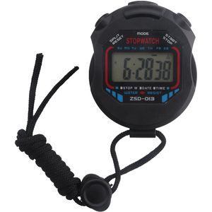 Handheld Digital LCD Chronograaf Sport Teller Stopwatch Timer Alarm Stop Horloge