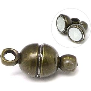 100Sets Nikkel Gratis Messing Magnetische Sluitingen Oval Sieraden Bevindingen Platina Gouden Antieke Bronzen Gunmetal 11X5 Mm, gat: 1 Mm