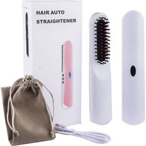 Draadloze Elektrische Haar Rechttrekken Borstel Professionele Stijltang Unisex Stijltang Kam Baard Borstel