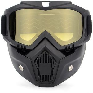 Motorfiets Gezichtsmasker Bril Motocross Motor Motor Open Gezicht Afneembare Goggle Helmen Vintage Bril Universele