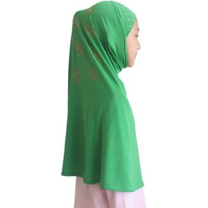 Moslim Meisjes Hijab Islamitische Sjaal Sjaals Zachte Stretch Materiaal Voor 7 Tot 14 Jaar Oude Meisjes Met Diamant Parel