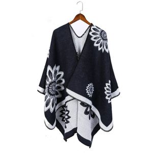 Winter Warm Solid Poncho En Capes Voor Vrouwen Oversized Sjaals Wraps Kasjmier Pashmina Vrouwelijke Bufanda