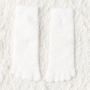 Dikke Vijf Vinger Sokken Winter Warm Plus Fluwelen Split Teen Sokken Soft Cozy Handdoek Kousen Floor Sokken Zweet-Absorberende slaap Sokken