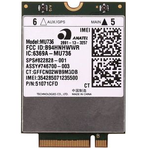 MU736 Wifi Kaart Wwan-kaart 3G Module Voor Hp Probook 430 440 640 645 650 655 G1 Zbook 17 elitebook 850, 820 G1