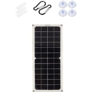 Zonnepaneel 20W 12V Semi-Flexibele Monokristallijne Zonnecel Diy Module Kabel Outdoor Connector Batterij Oplader