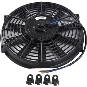 10 Inch 12V 80W 2100Rpm Rechte Zwarte Blade Elektrische Cooling Radiator Tank Fan Montage Kit Universele