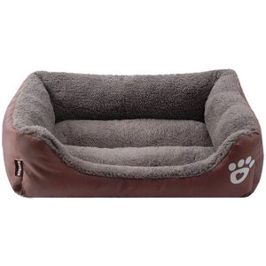 Poot Afdrukken Hond Couch Pluche Warm Pet Kat Kennel Wijn Rode Hond Mand Bed Banken Mat Goedkope Huisdier Product