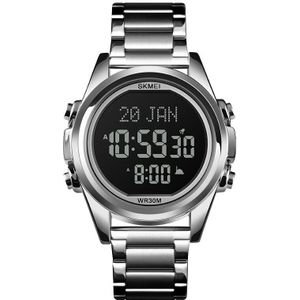 Luxe Digitale Horloge Voor Mens Taal Selectie Volume Aanpassing Horloge Led Light Elektronische Horloges Mannen Klok