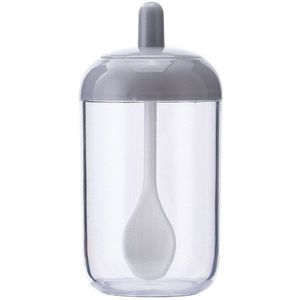 Plastic Kruiden Rek Kruidkruik Potten Zout Blikken Spice Opslag Container Peper Kruiden Keuken Jar Met Lepel Keuken Benodigdheden